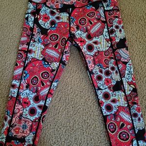 Constantly Varied Gear capri leggings sugar skulls